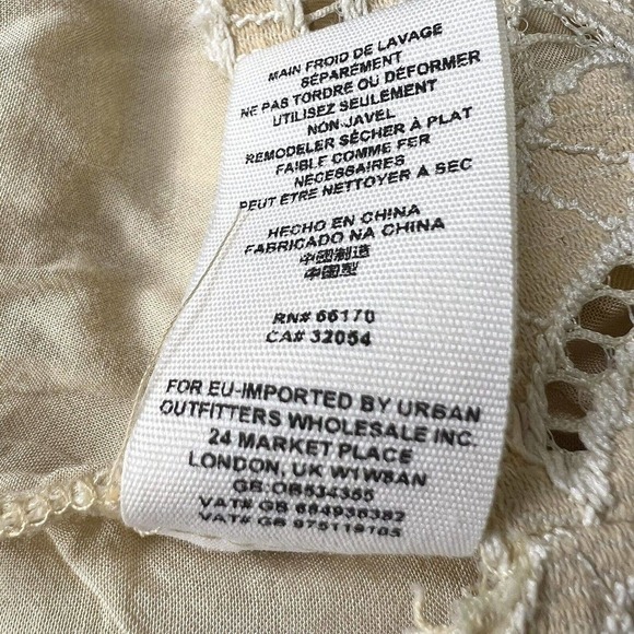 Free People One Million Lovers Ivory Lace Sleeveless V-Neck Mini Dress Sz 2 - Picture 16 of 16